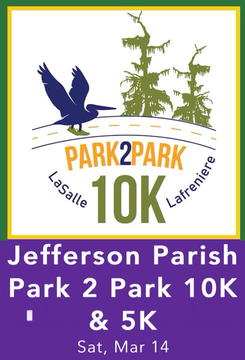 Jefferson Parish Park2Park 10K logo, heron